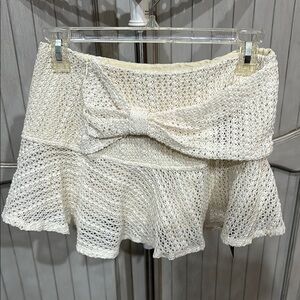 Elegant Cream Skater Skirt